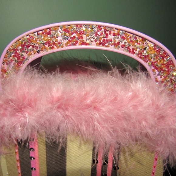 Boudoir/Bedroom Handbag Lamp. 11 3/4 x 9 1/2 x 3 1/2 Inches. - Picture 2 of 7